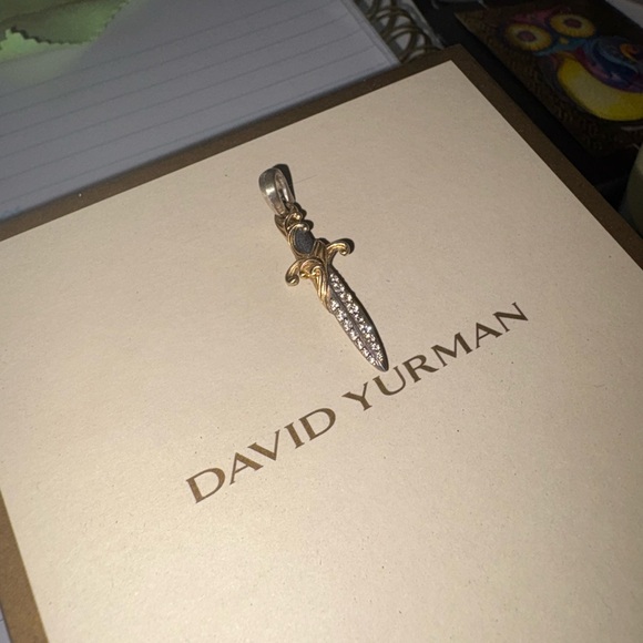 David Yurman Gold and Silver Dagger Pendant - Picture 3 of 4